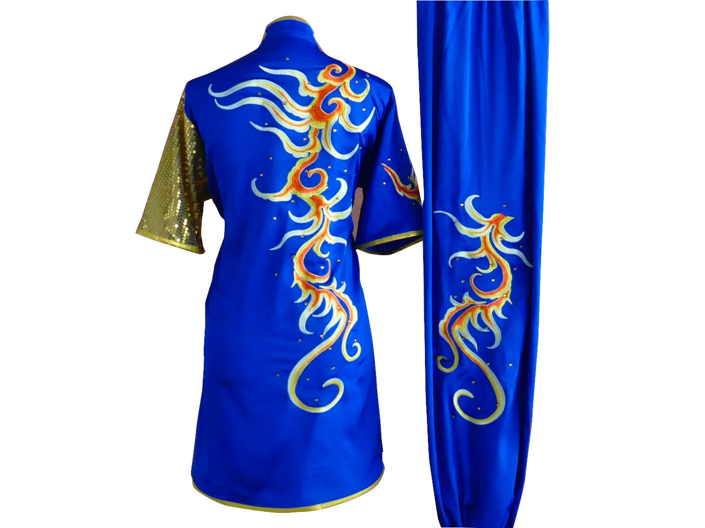 UC2022-36 Blue & Gold Dragon Wushu Uniform