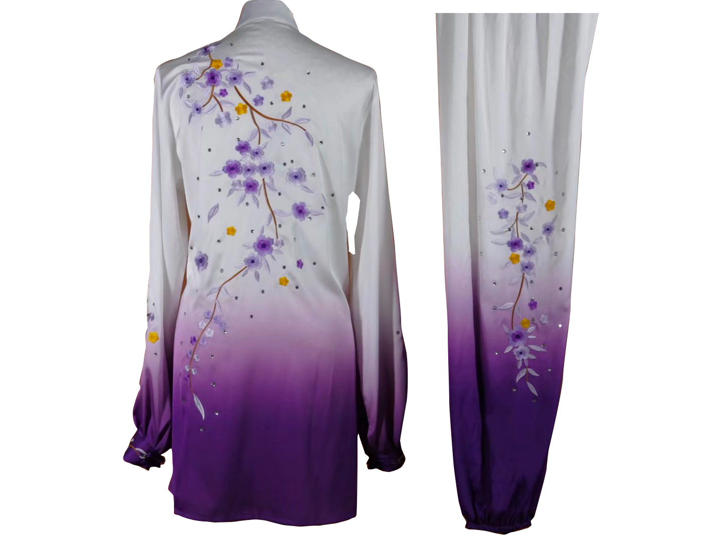 UC2022-45 White & Purple Gradient Wushu Uniform